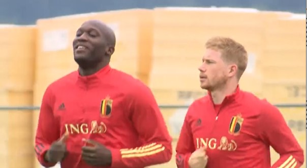 De Bruyne, Lukaku lead Belgium training session