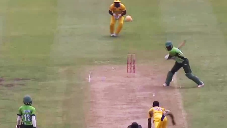 Cyrus tries to upset bowler's rhythm by shuffling around