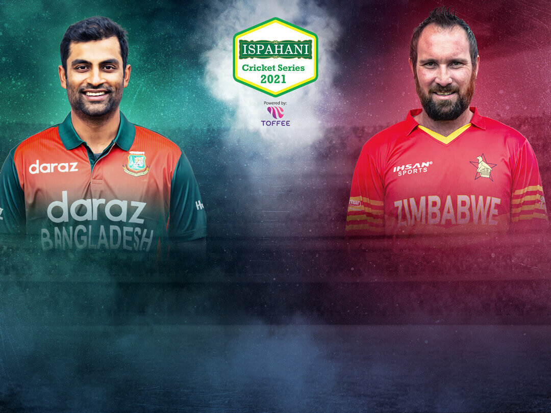 Match #2 - odi of bangladesh tour of zimbabwe, 2021: zimbabwe vs bangladesh banner
