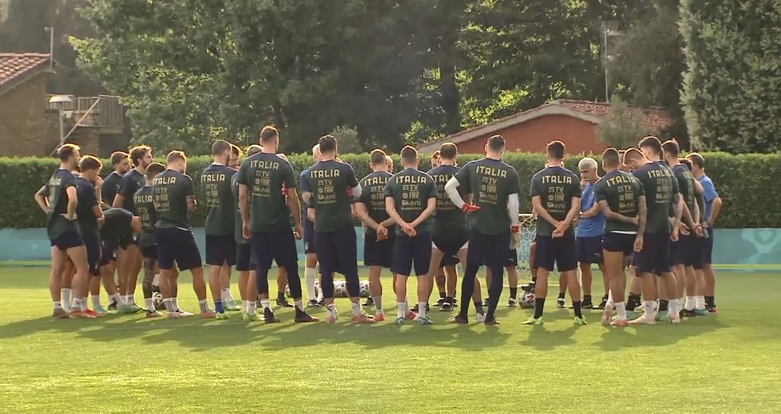 Italy train as they sharpen tactics for the Euro 2020 final