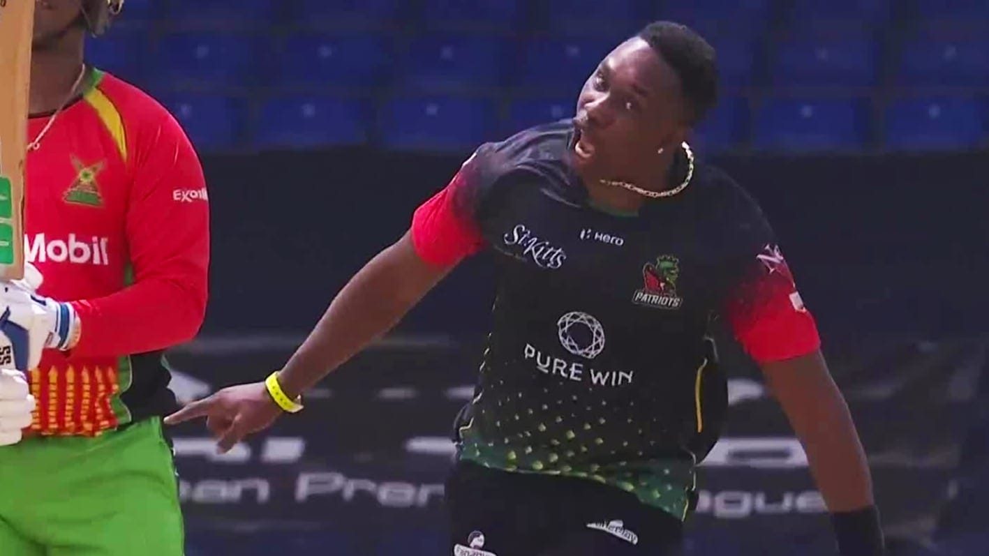 No party for Hetmyer today courtesy DJ Bravo