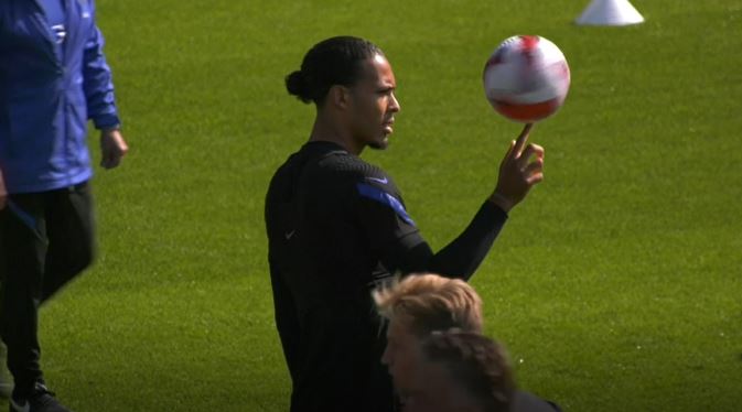 Van Djik leads Netherlands training ahead of WC qualifier against Montenegro