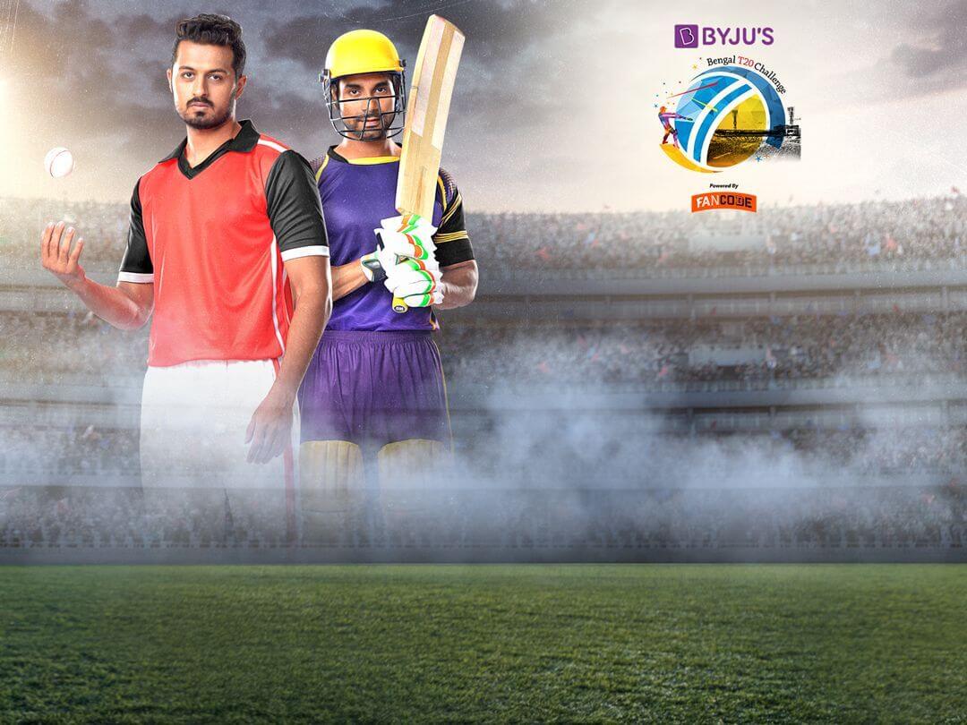 Match 17 of byju's bengal t20 challenge, 2021: kolkata heroes vs krishnanagar challengers banner