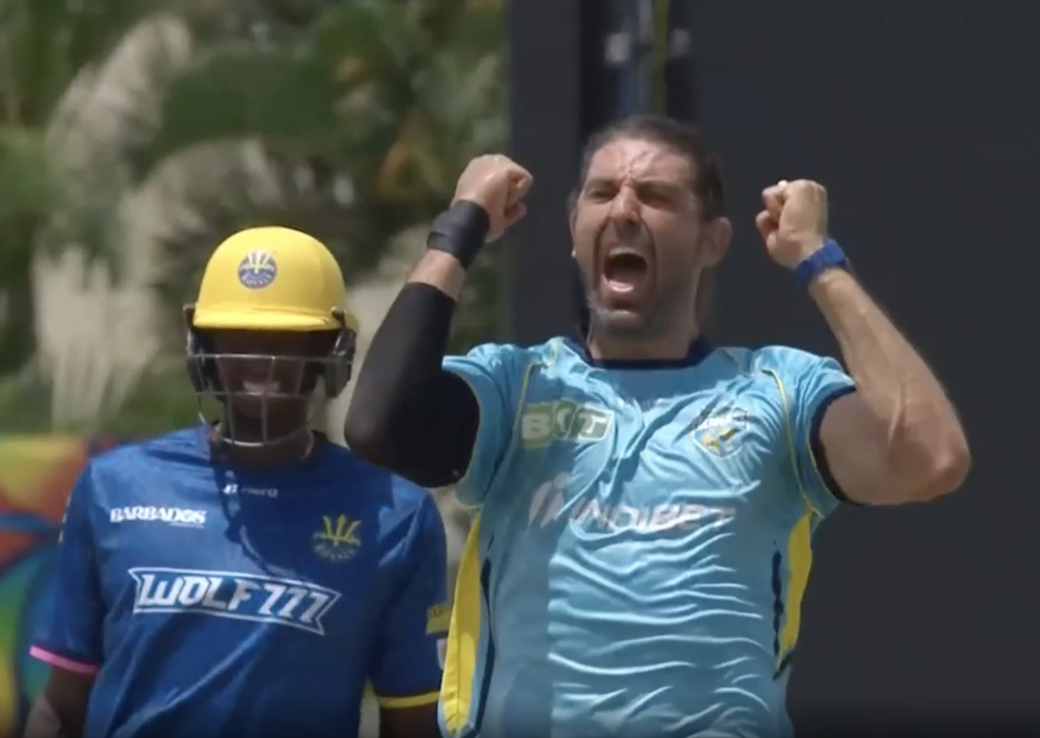 Three wickets. One over. Wiese in wonderland!