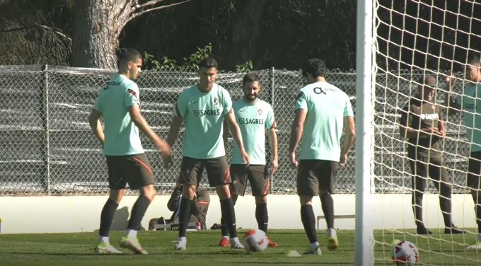 Portugal train for their WC qualifier against Luxembourg