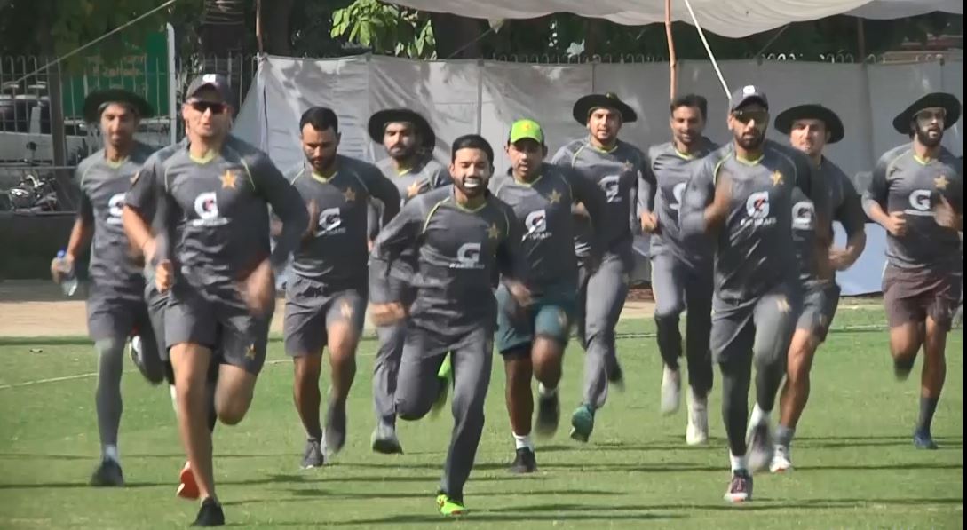Pakistan team train in Lahore ahead of the ICC T20 WC