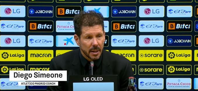 Simeone praises Atletico post 4-1 win over Cadiz