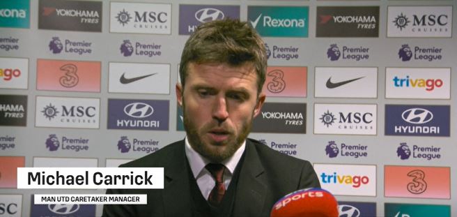 Carrick on Ronaldo omission as Man Utd draw with Chelsea