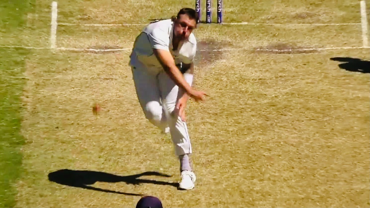 OUCH! Furious Pattinson flings ball at Hughes