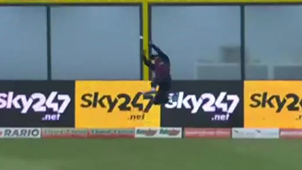 PHENOMENAL SAVE! Hasaranga with a superman effort