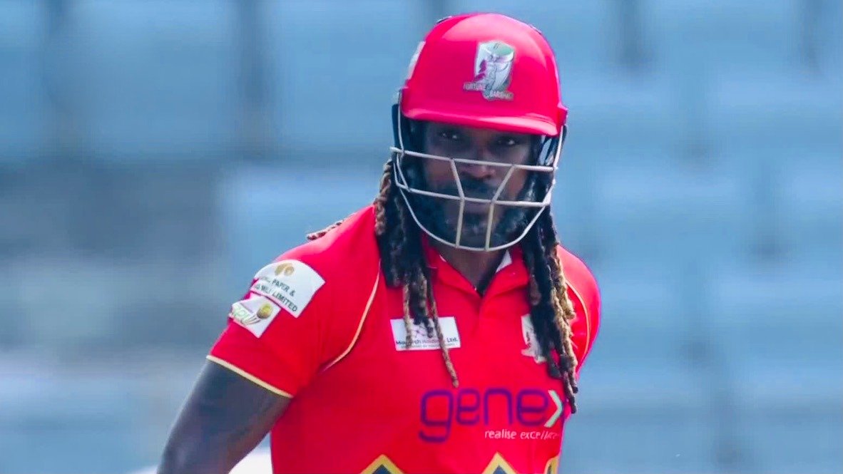 Gayle makes a statement with 45