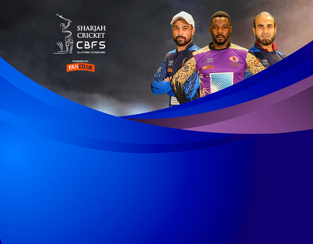 Match 21 of sharjah cbfs t20: interglobe marine vs brother gas banner