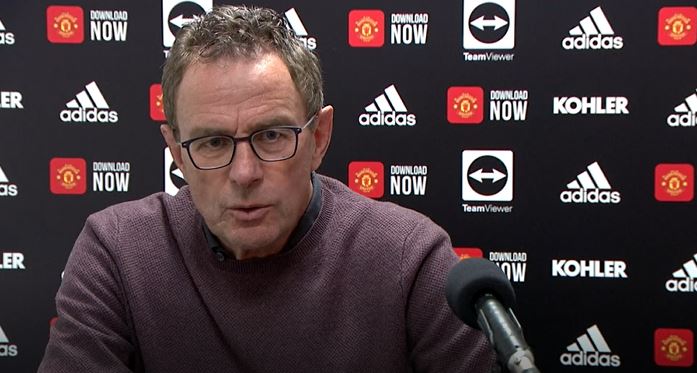 Rangnick reacts to Man Utd's draw against Watford