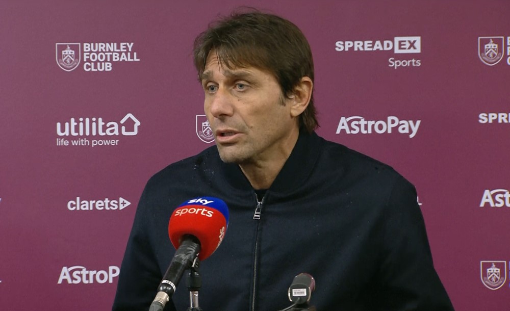 Conte frustrated after 1-0 loss against Burnley