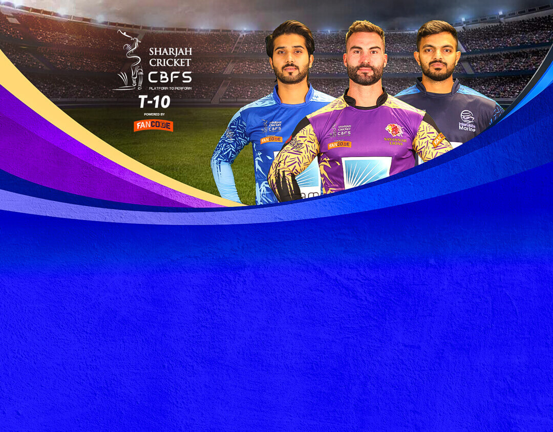 2nd semi-final of sharjah cbfs t-10 league, 2022: interglobe marine vs alubond tigers banner