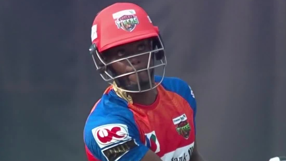 6 6 6! Fletcher whacks Mosaddek