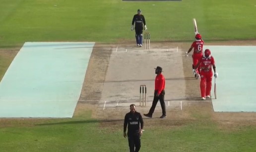 Shoaib Khan slams a fiery ton in Oman's victory