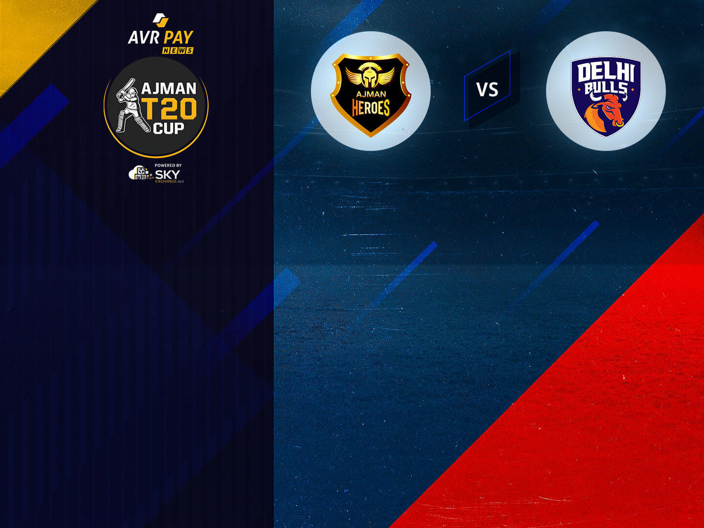 Match 11 of ajman t20 cup, 2022: ajman heroes vs delhi bulls banner