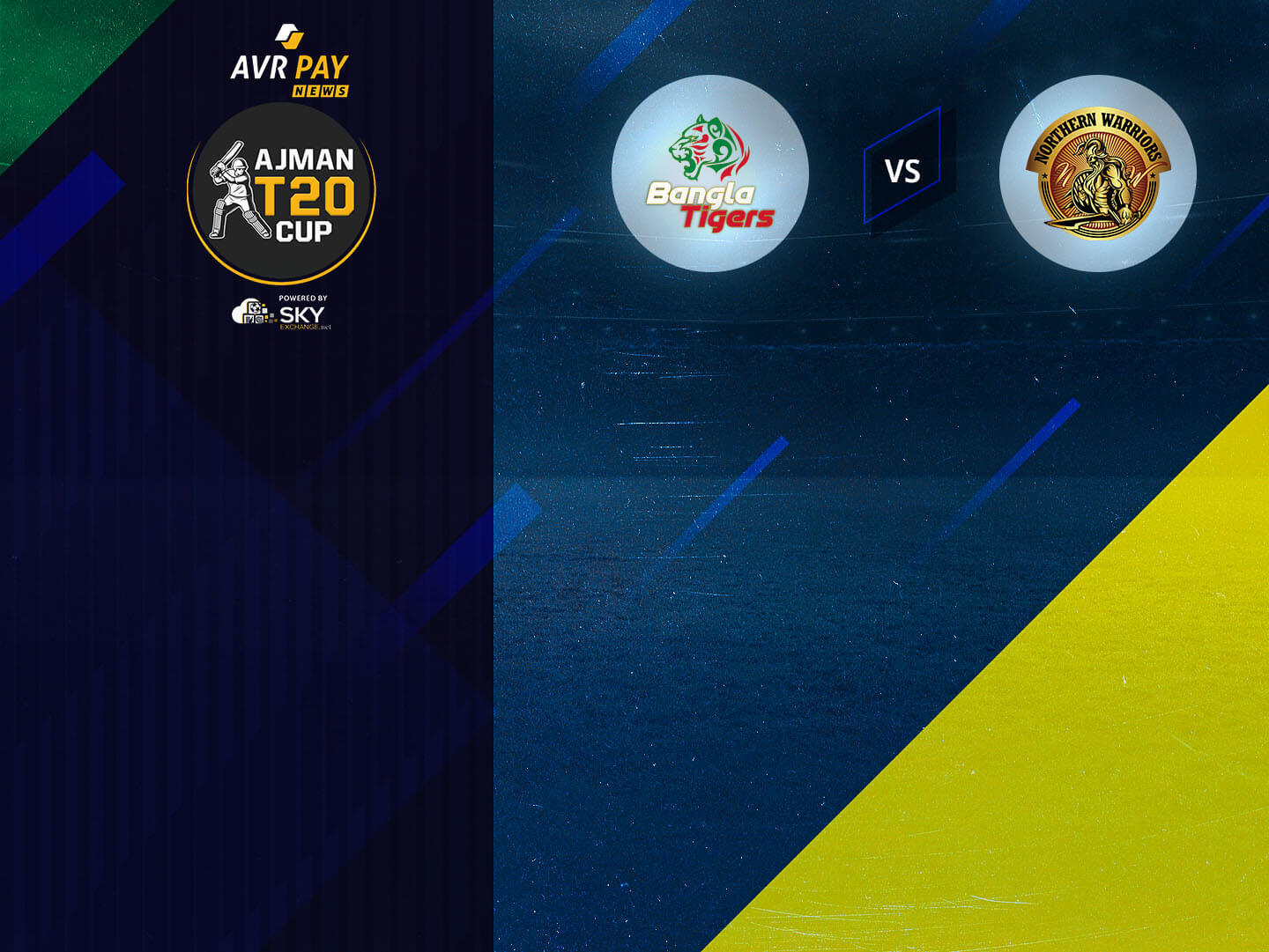 Match 2 of ajman t20 cup, 2022: bangla tigers vs northern warriors banner