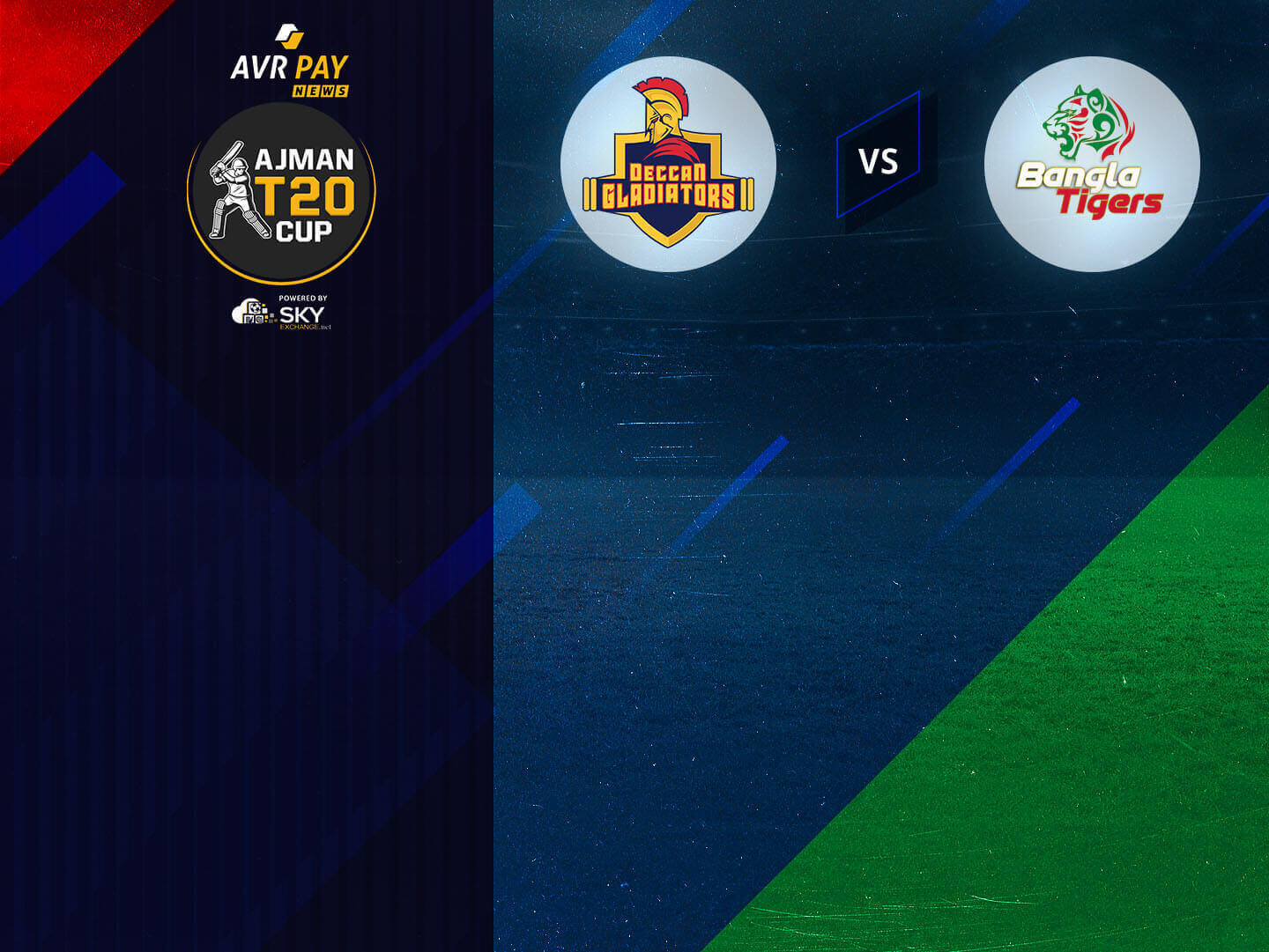 Match 8 of ajman t20 cup, 2022: deccan gladiators vs bangla tigers banner