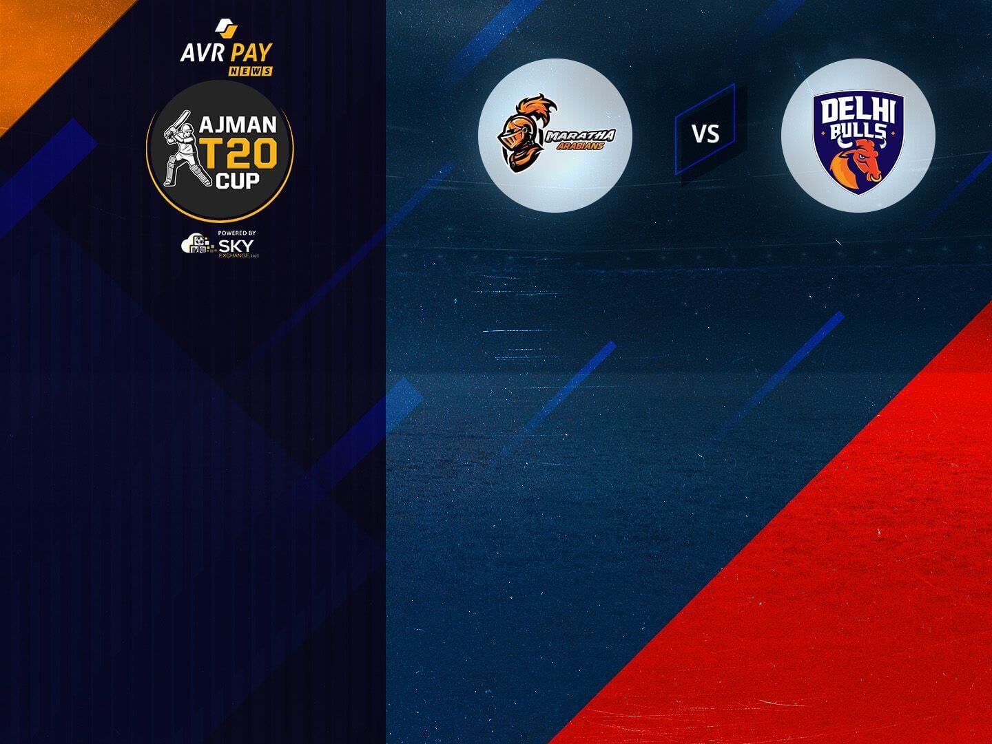 Match 3 of ajman t20 cup, 2022: maratha arabians vs delhi bulls banner