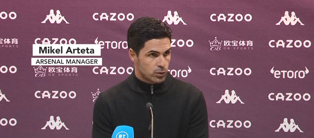 Arteta delighted with 1-0 win over Aston Villa
