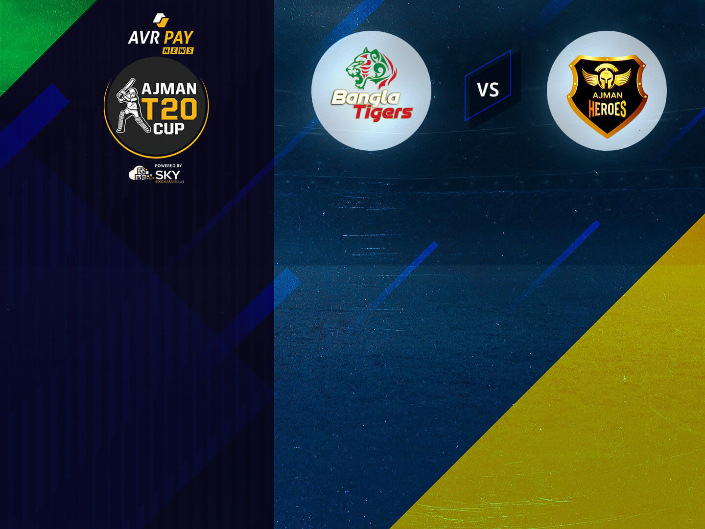 Match 15 of ajman t20 cup, 2022: bangla tigers vs ajman heroes banner