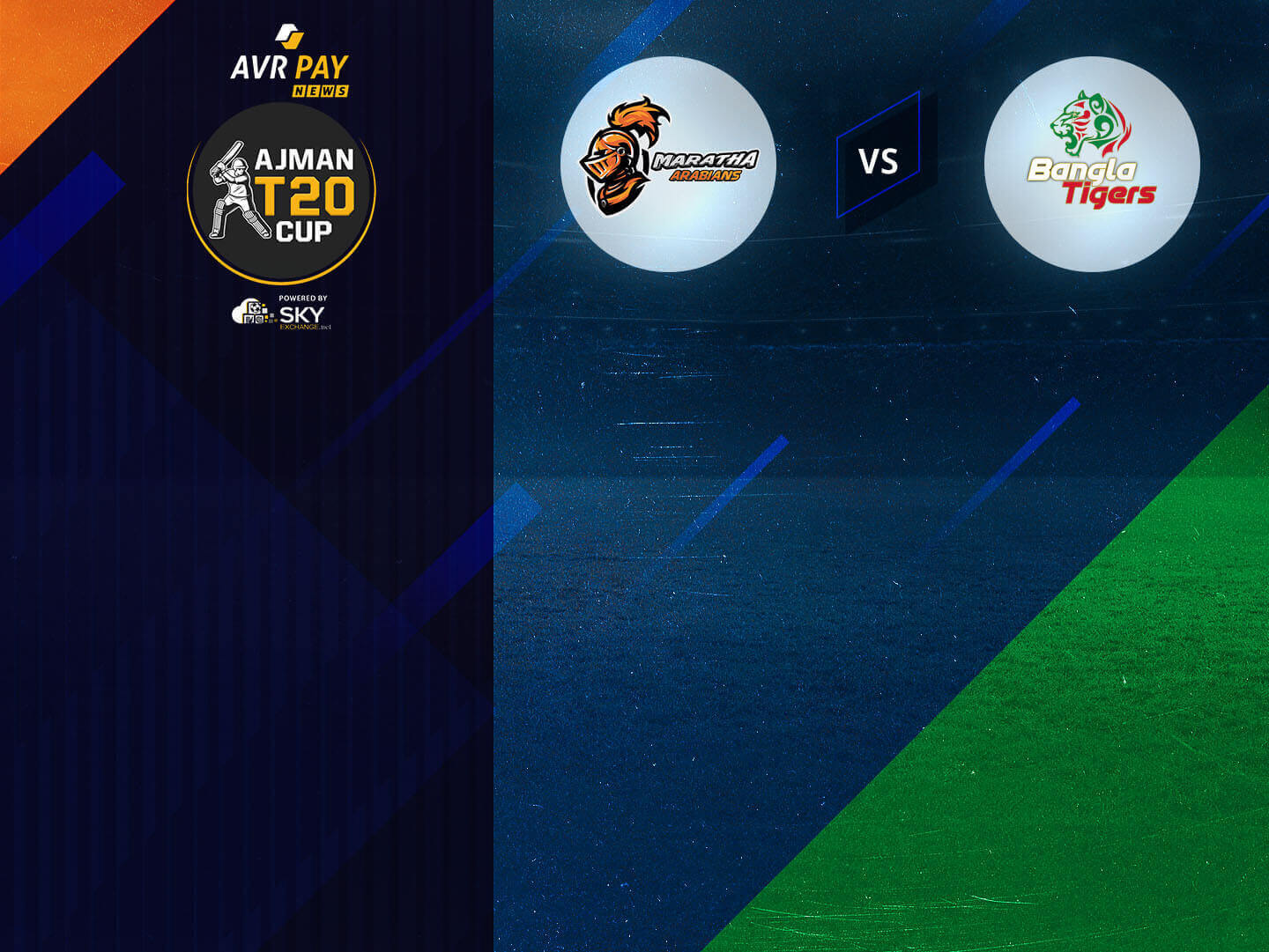 Match 7 of ajman t20 cup, 2022: maratha arabians vs bangla tigers banner