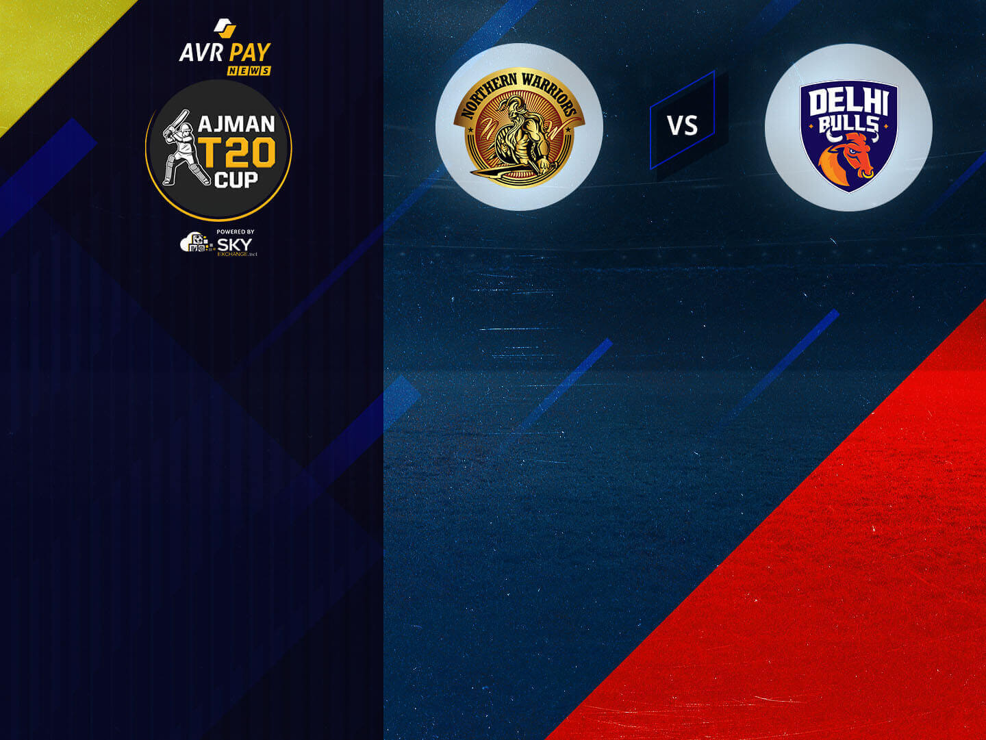 Match 6 of ajman t20 cup, 2022: northern warriors vs delhi bulls banner