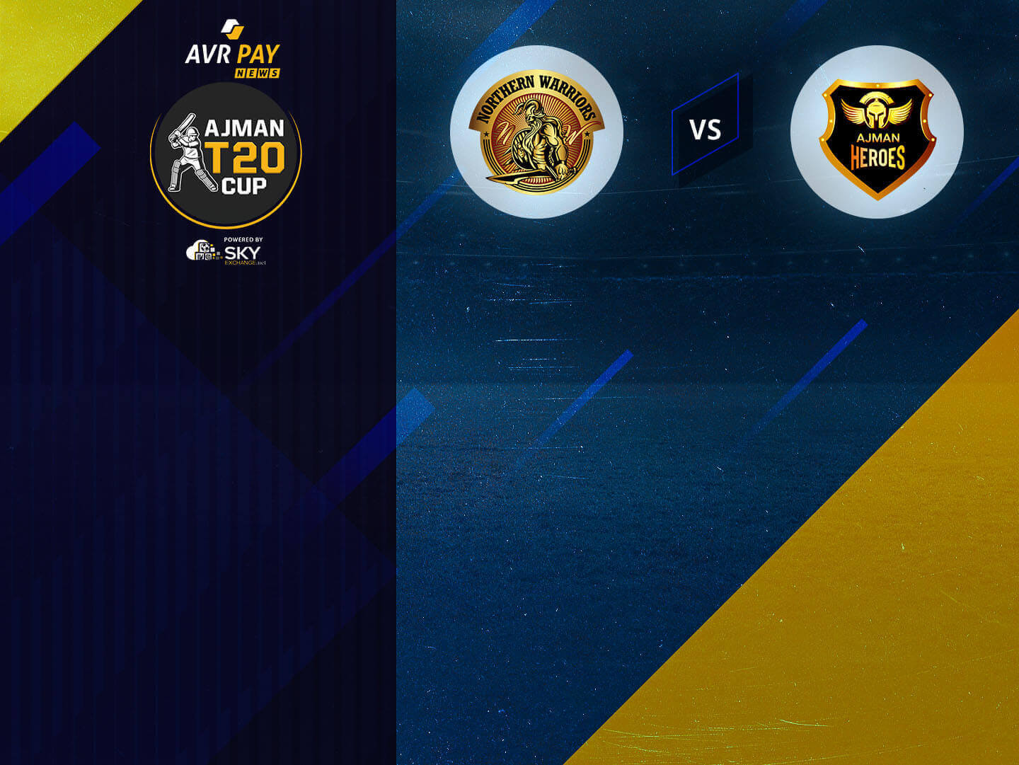 Match 9 of ajman t20 cup, 2022: northern warriors vs ajman heroes banner