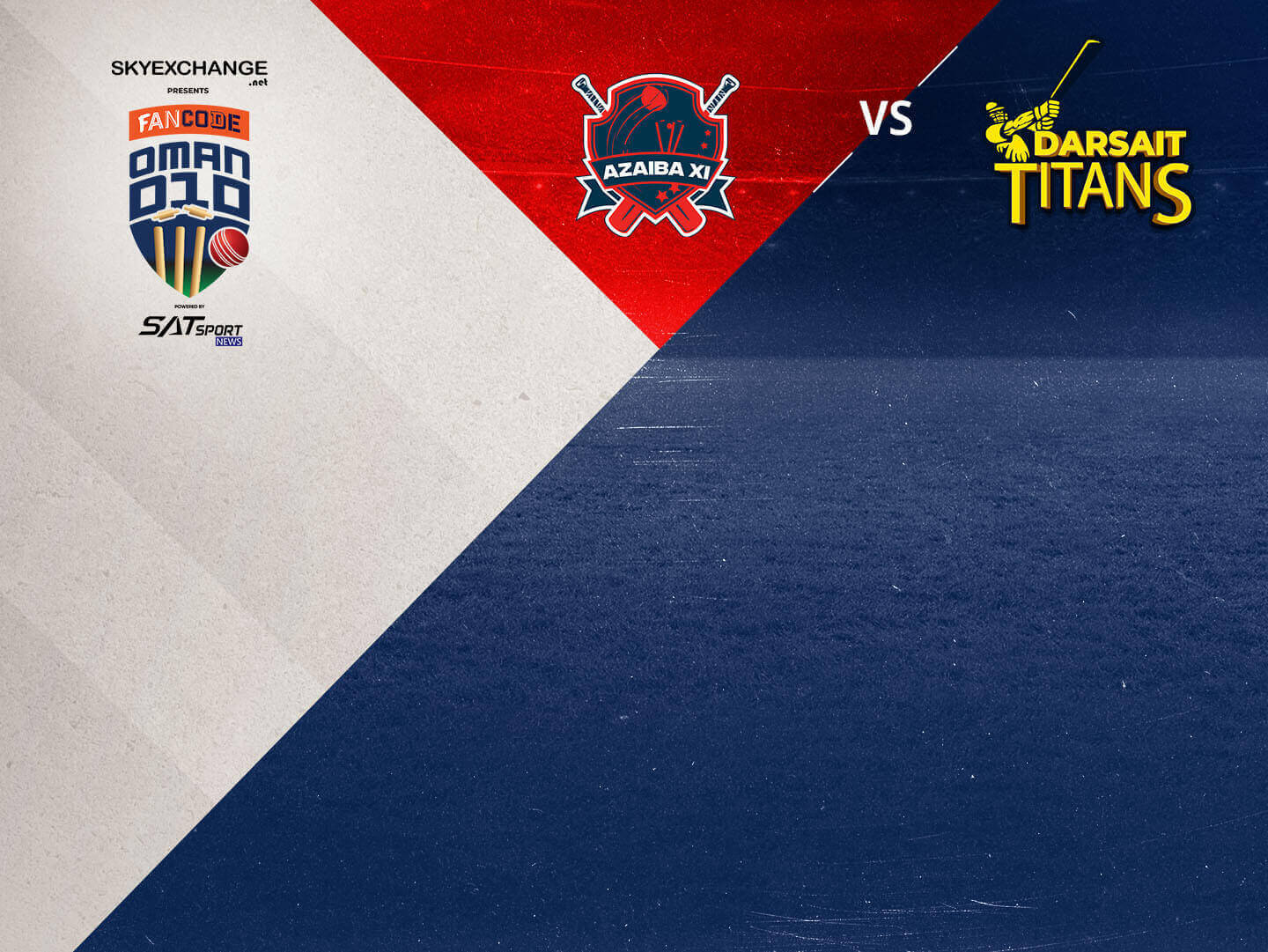 Match 15 of fancode oman d10, 2022: azaiba xi vs darsait titans banner