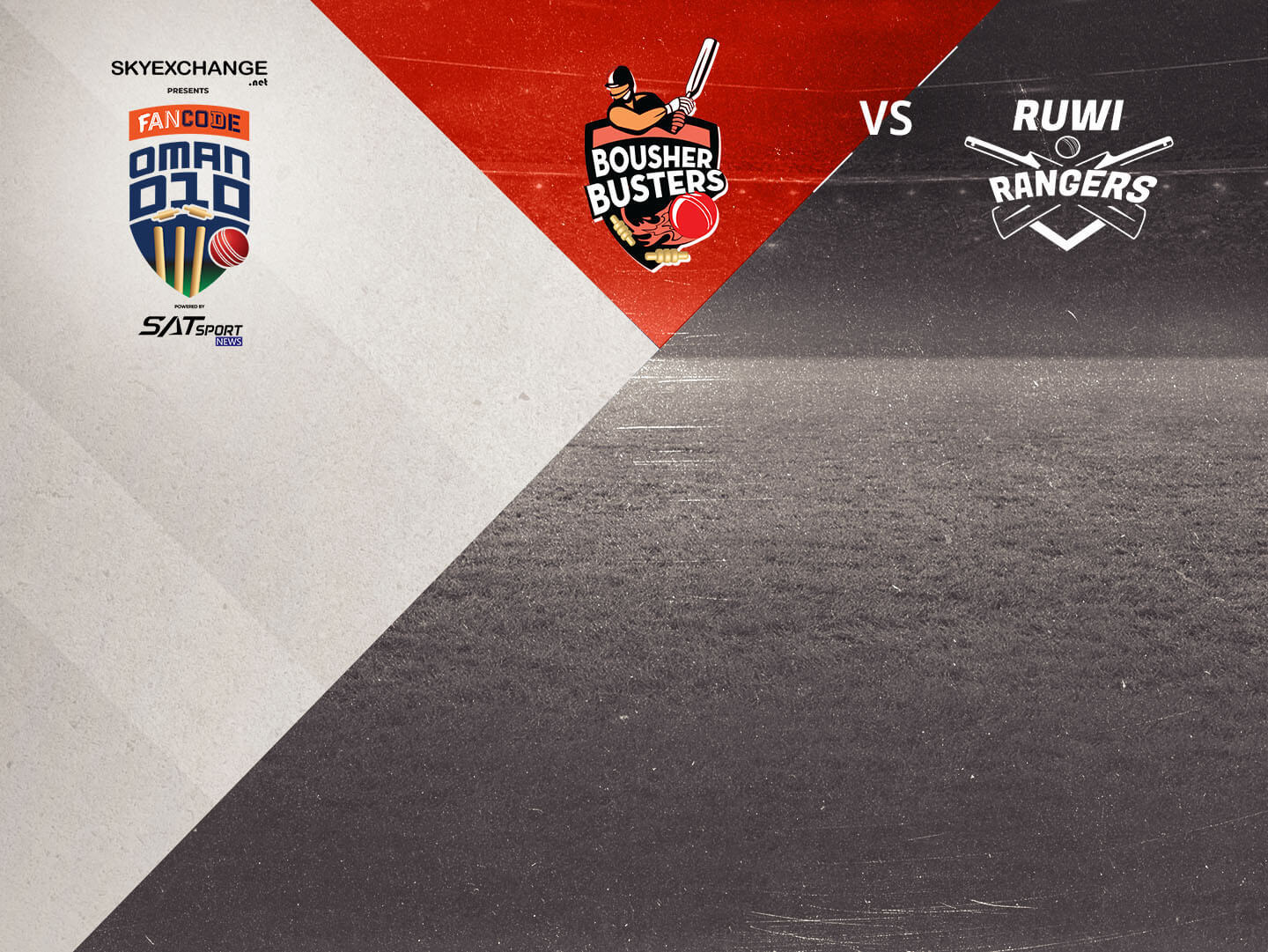 Super 4-match 33 of fancode oman d10, 2022: bousher busters vs ruwi rangers banner