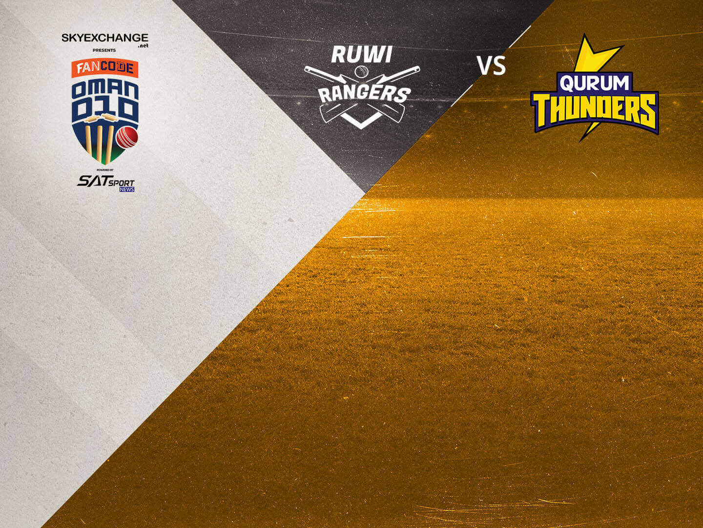 Final of fancode oman d10, 2022: ruwi rangers vs qurum thunders banner
