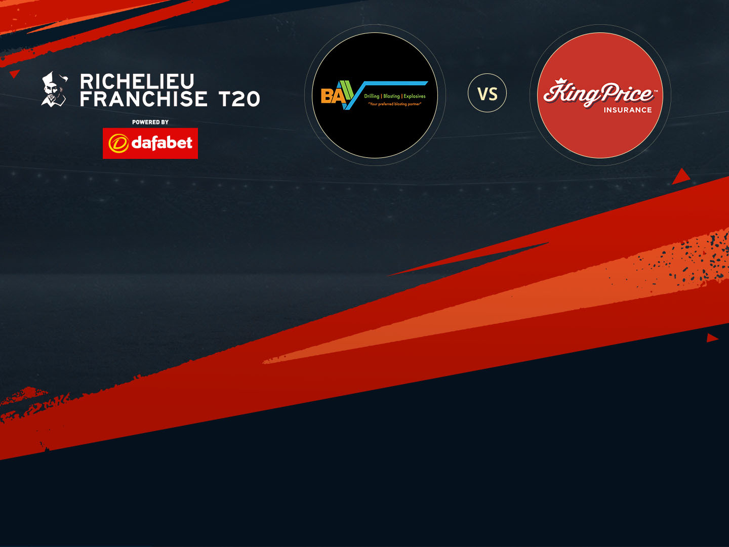 Semi-final of richelieu franchise t20, 2022: ba blasting namibia vs king price kings banner