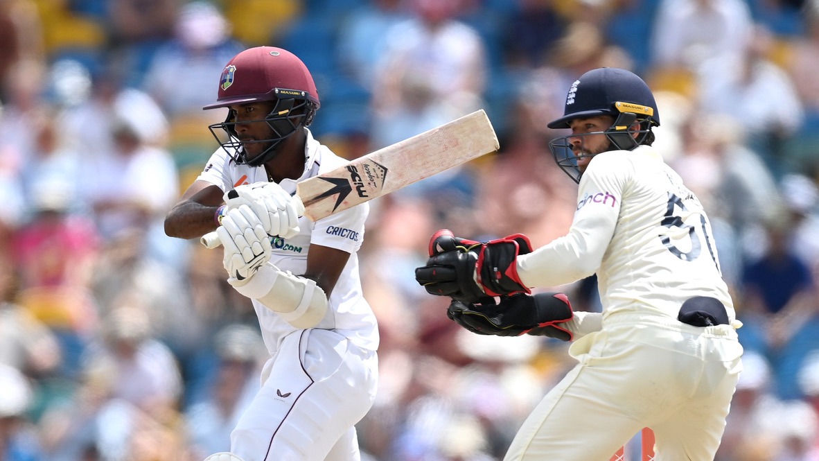 Brathwaite's 109* helps WI steady the ship