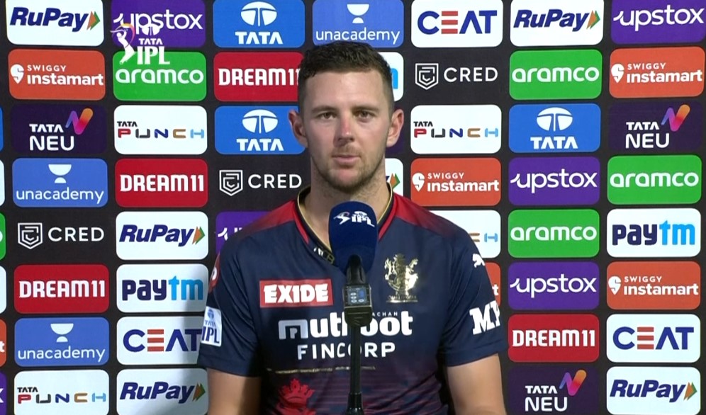 Hazlewood and Ponting react after RCB beat DC by 16 runs