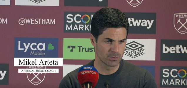 Arteta praises 'phenomenal' defending for win at West Ham