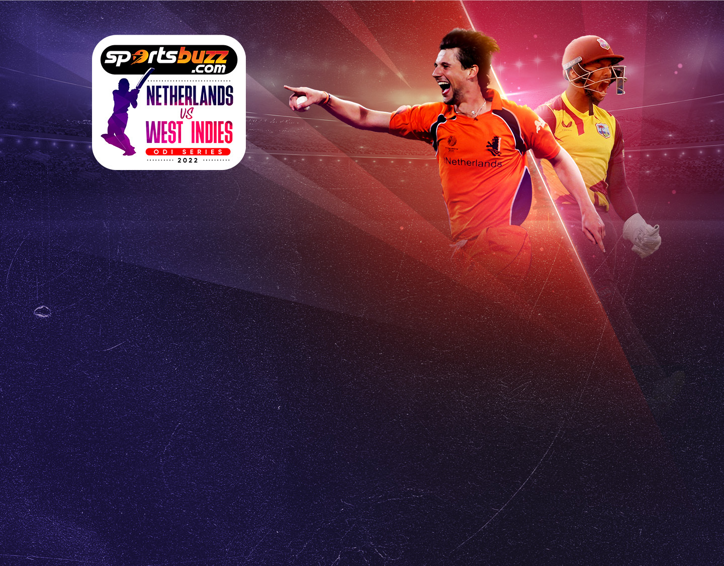 2nd odi of west indies tour of netherlands: netherlands vs west indies banner