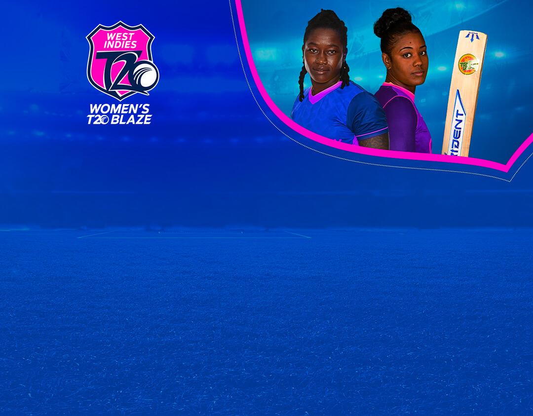 Match 5 of women's t20 blaze: leeward islands women vs barbados women banner