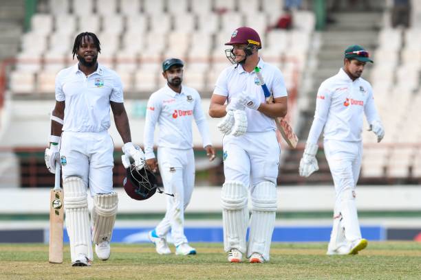 Day 2: Mayers' ton puts WI on top