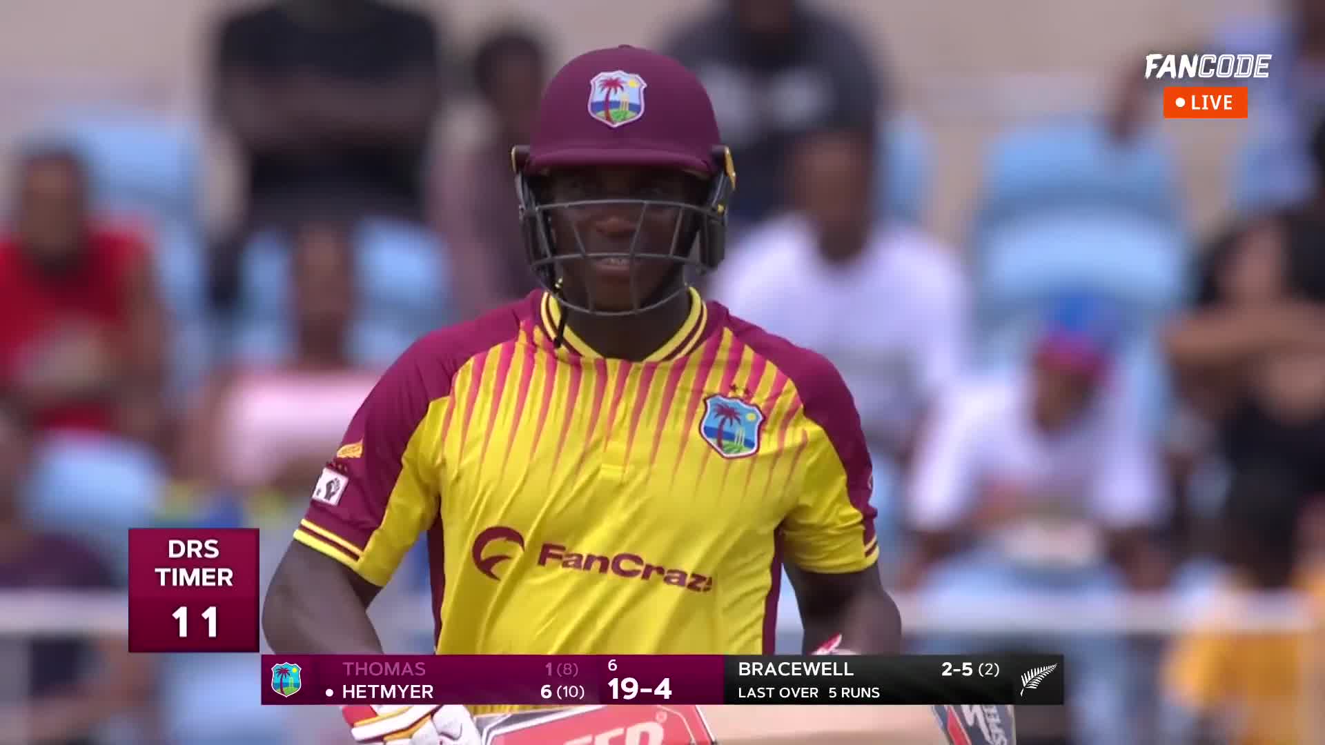 Wicket! Big Appeal And Given By The Umpire, Thomas Has To Depart