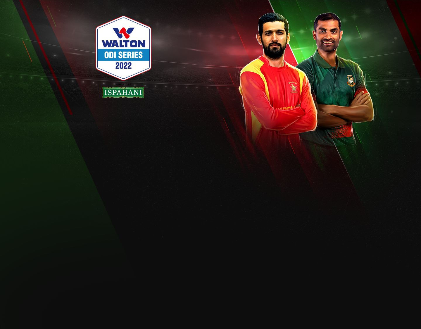 1st t20i of bangladesh tour of zimbabwe, 2022: zimbabwe vs bangladesh banner