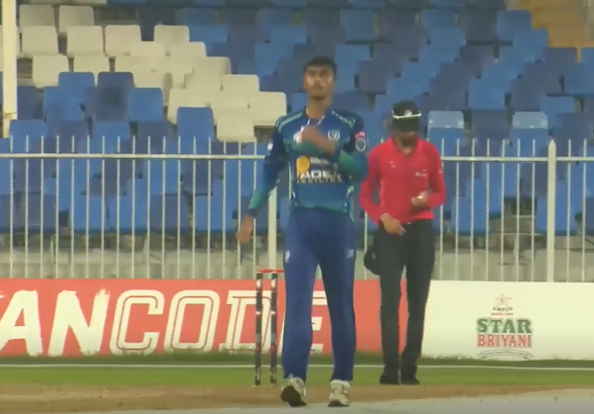 Sathish rips through the SIL batting lineup with a fifer