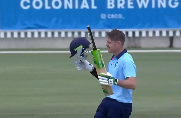 14 Fours, 2 Sixes! Daniel Hughes' gritty knock of 117