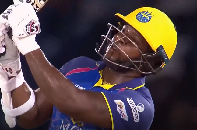 79 off 36! Mayers sends TKR bowlers to the cleaners