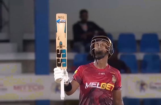 Pooran's gritty 52 helps TKR put up 132 on the board