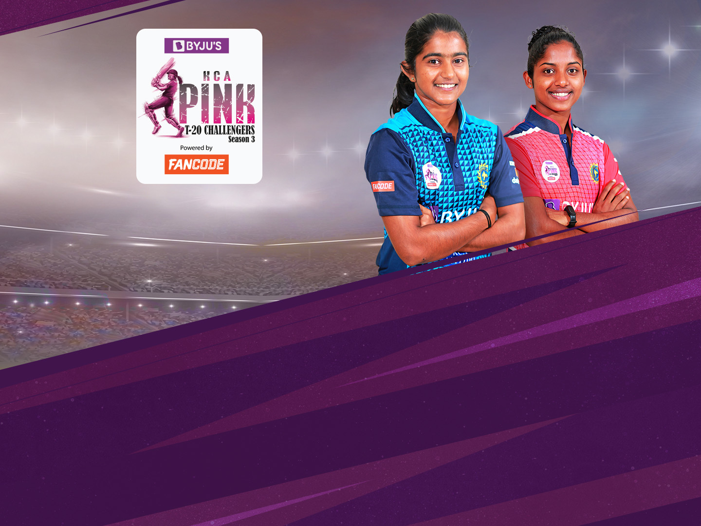 Match 14 of kca pink t20 challengers: team emerald vs team pearl banner