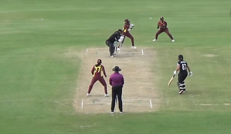 3 wickets and a maiden over! Ramharack bowls a disciplined spell