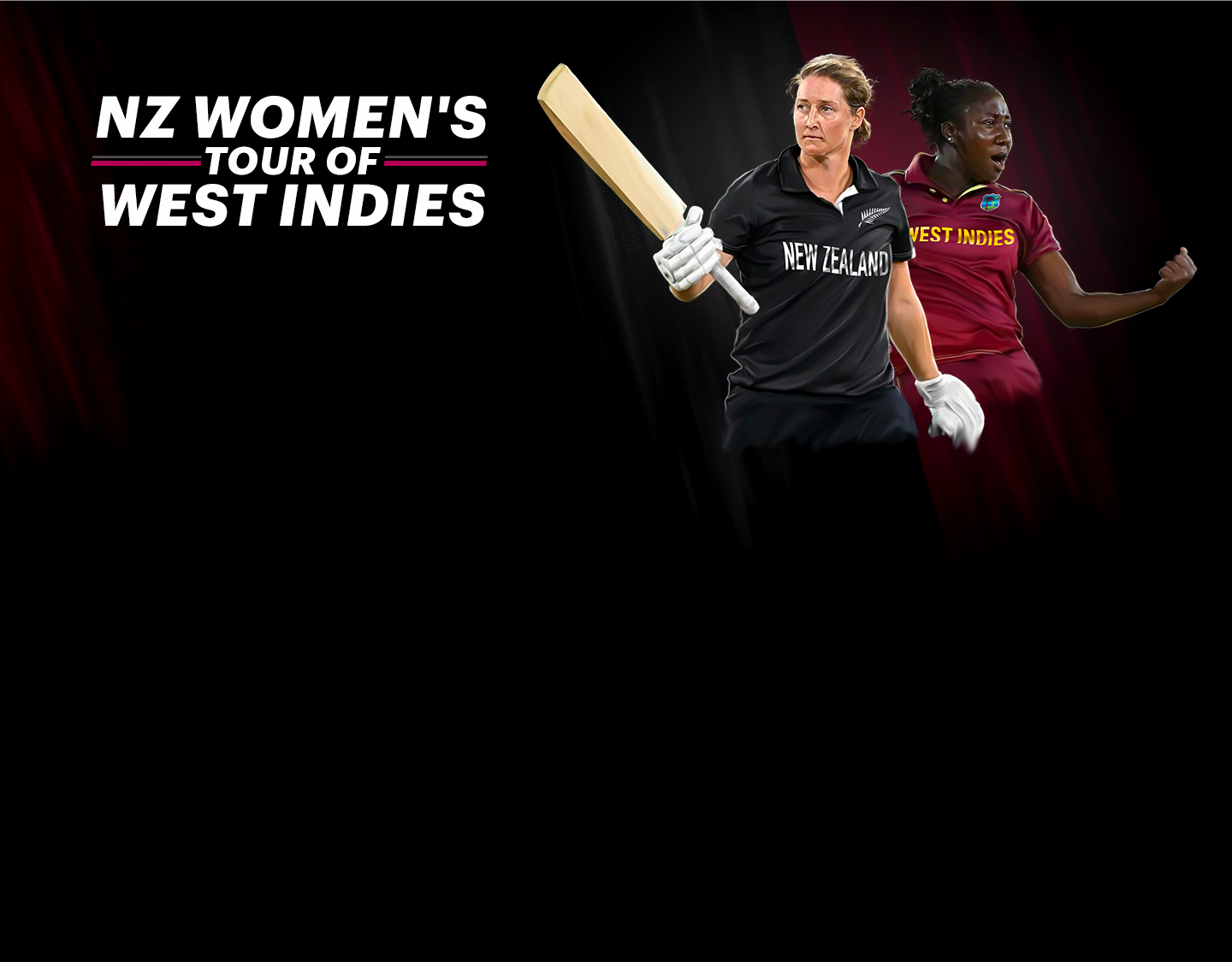 5th t20i of new zealand women tour of west indies: west indies women vs new zealand women banner