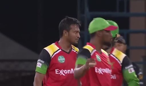 Shakib's 3-fer rattles Trinbago batters